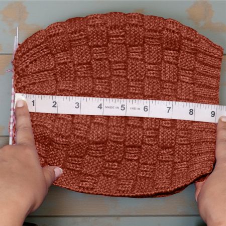 Checkerboard Beanie Measurement Image
