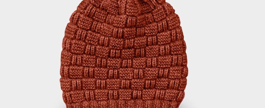 Easy Checkerboard (Stitch) Beanie Knitting Pattern for Beginners | VimlaKnit.