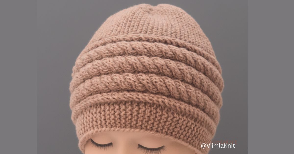 Straight Needle Cable Beanie Pattern – Easy, Quick & Free Beanie Knitting Tutorial.