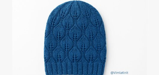 Free Unisex Leaf Lace Hat Knitting Pattern for Beginners | Step-by-Step Tutorial.