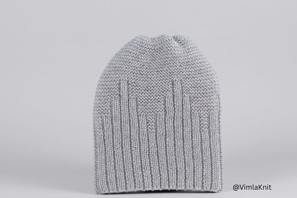 Free Simple Unisex Beanie Knitting Pattern – Simple Double-Sided Reversible One-Size Hat.