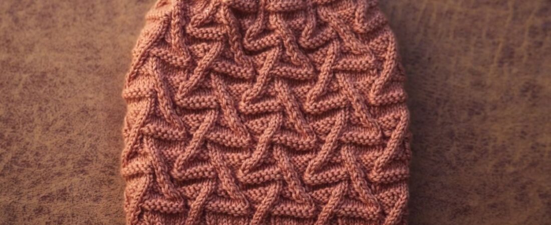 Easy Free Unisex Brain Hat Knitting Pattern – Straight Needles with Twisted Stitches.