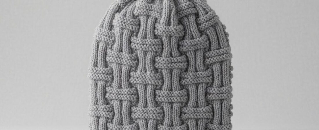 Easy Double Basket Rib Stitch Unisex Beanie Knitting Pattern- Beginner Friendly Knitting Tutorial by Vimla Negi.