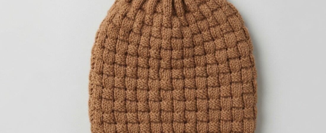 Easy BasketWeave Knit Beanie Pattern – Free Step-by-Step Guide.