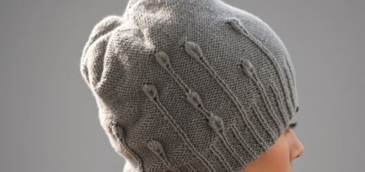 Easy Leaf Beanie Knitting Pattern for Beginners (Free + Video).